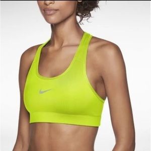 Nike Dri Fit Womens Sports Bra Neon Yellow Medium - Worn Once!